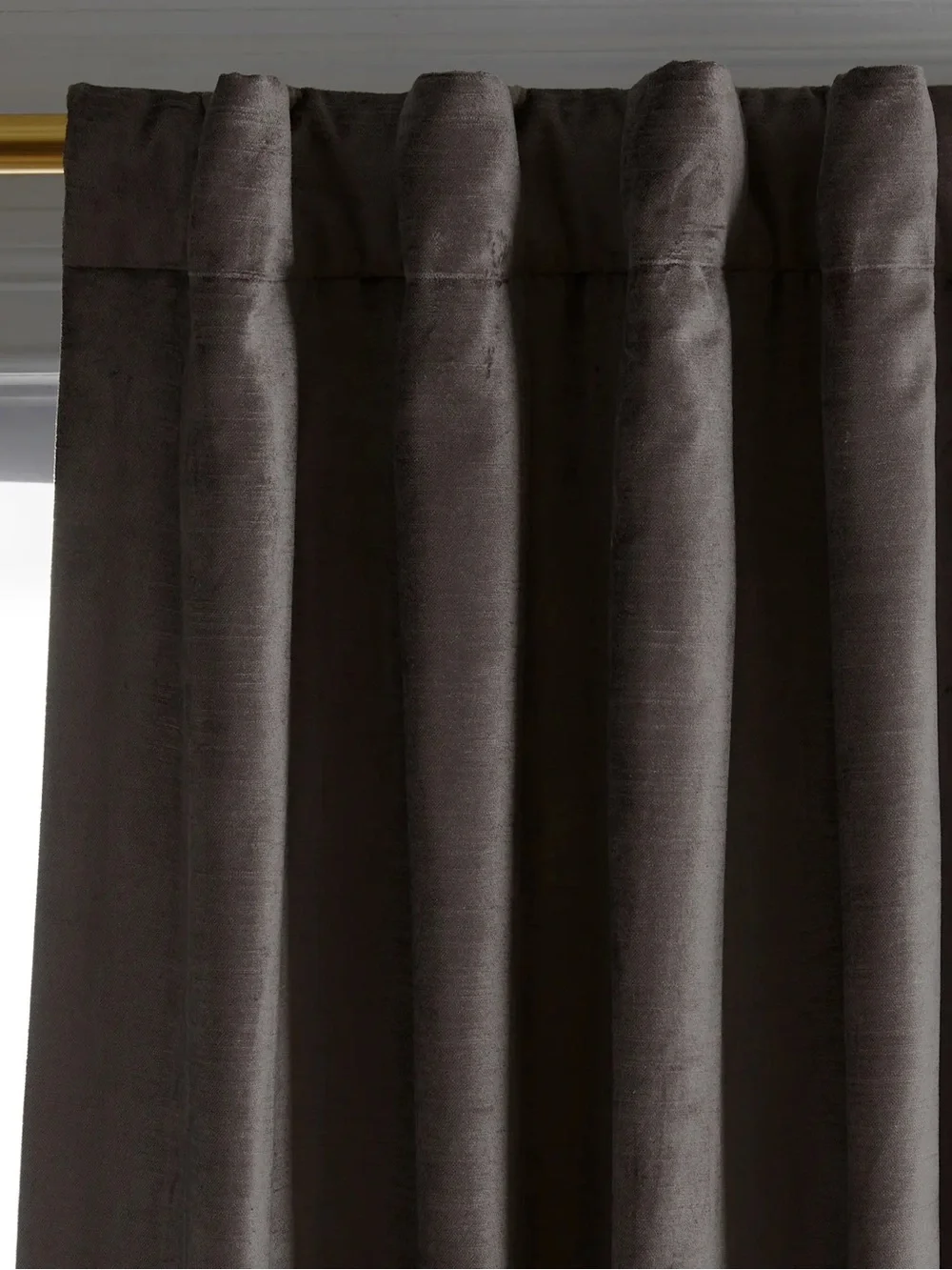 NWT QUINCE Set Of 2 48x108 Luster Velvet True Blackout Curtains Slate 8923